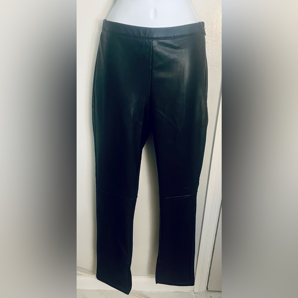 Black Faux Leather Pants